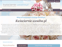Tablet Screenshot of kwiaciarnie-weselne.pl